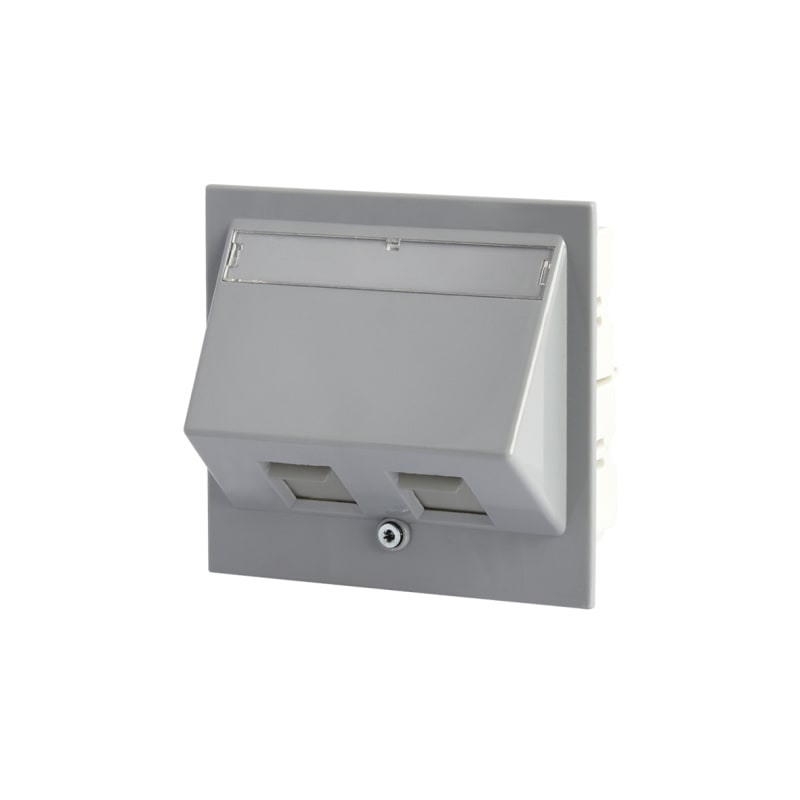 Datacover 2XRJ45 Keystone grey DUCT-KEY-1 (1285314)
