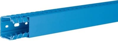 Slotted WIRING DUCT,40X40MM BLUE 2M