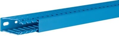 Slotted WIRING DUCT,60X25MM BLUE 2M