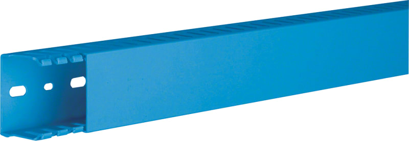 Hager Systemer Slotted Cable Duct, 36x50, Halogen-Free, Blue (HNG37050BL)