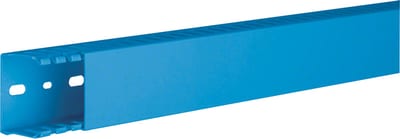 Hager Systemer Slotted Cable Duct, 36x50, Halogen-Free, Blue
