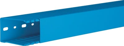Slotted cable duct 73x49 halogen-free blue