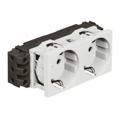 Double socket with earth, bv, PH