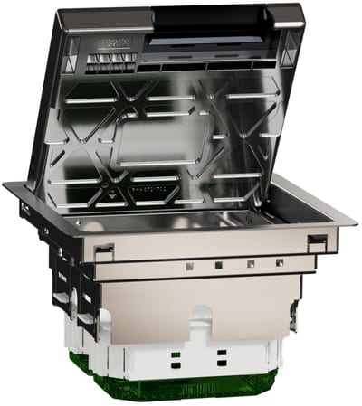 Schneider Electric Unica system+, Floorbox M, Metal, IP24, 2X4MOD INS52121