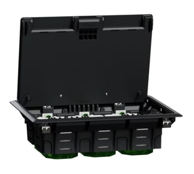 Floor Box L - 6 module - Plastic