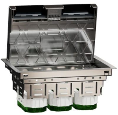 Floor Box L - 6 module - Metal