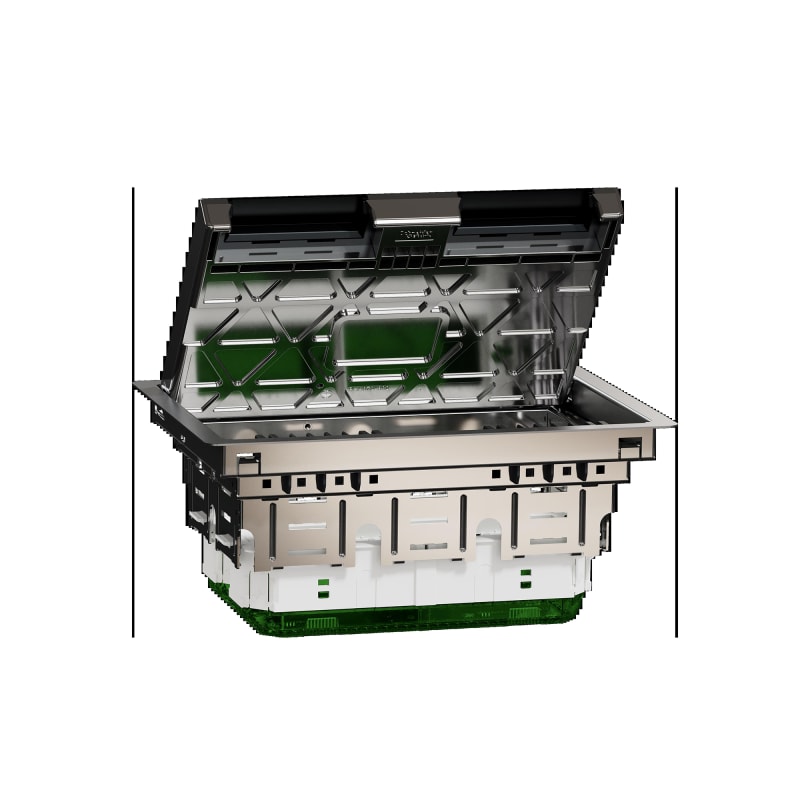 Schneider Electric Unica system+, Floorbox L, Metal, IP24, 2X8MOD INS52125