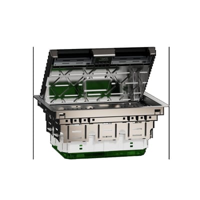 Schneider Electric Unica system+, Floorbox L, Metal, IP24, 2X8MOD INS52125