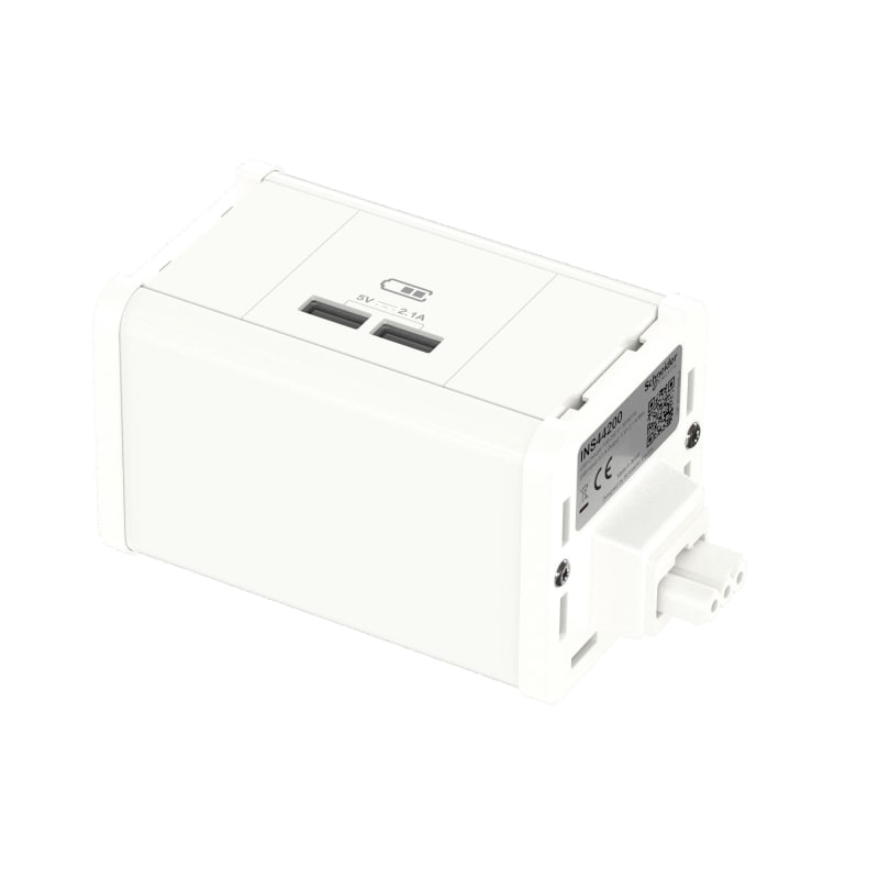 Module outlet unit USB A+A white (INS44200)