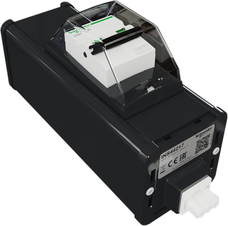 Schneider Electric INS44217 Unica System+ Modular Unit with 2-Pole RCD — 16 A, 250 V, Anthracite