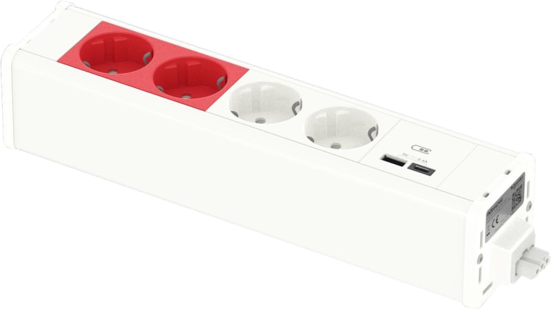Module unit 2HV 2RED kraft+USB (INS44244)