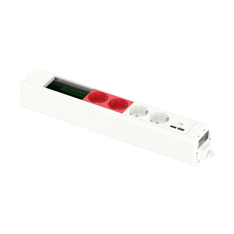 Module 2HV 2RED kraft+USB-A+C m (INS44268)