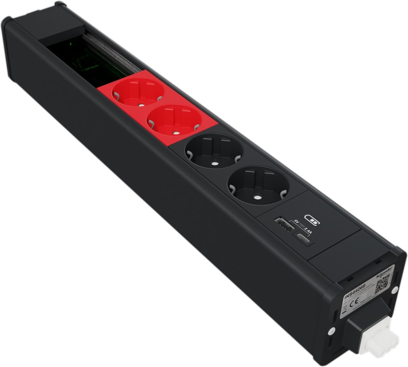 Module 2WHITE 2RED+USB-A+C multi (INS44269)
