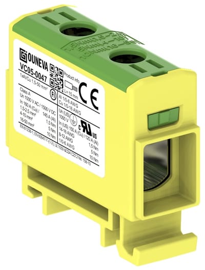 Terminal insulated 1X1,5-50mm² G/G