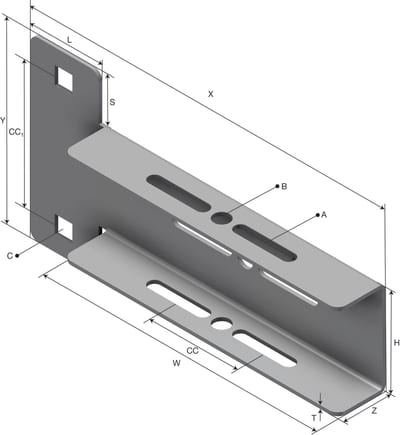 Øglænd System Mekano Cantilever Arm, 150 mm, Hot-Dip Galvanised