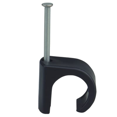 Plastic Clamp nail C 22-26 Black