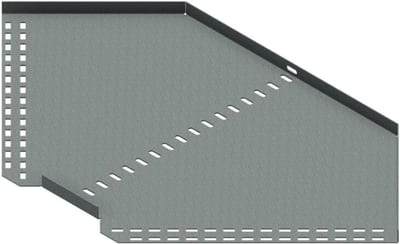Øglænd System SPBE20 Flat Elbow 90°, 400 mm, R75, Hot-Dip Galvanised