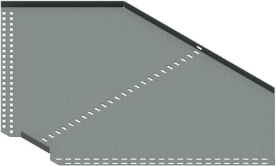 Øglænd System SPBE20 Flat Elbow 90°, 600 mm, R75, Hot-Dip Galvanised