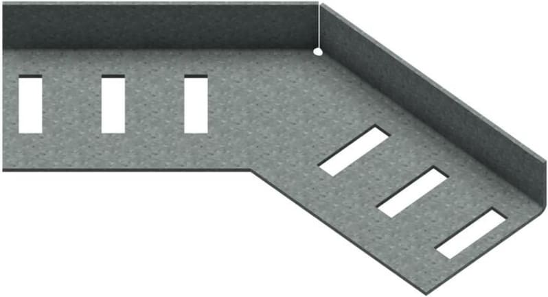 Øglænd System SPBE20 Flat Elbow 45°, 50 mm, R75, Hot-Dip Galvanised