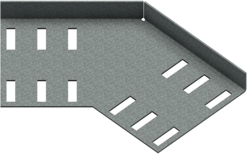 Øglænd System SPBE20 Flat Elbow 45°, 100 mm, R75, Hot-Dip Galvanised