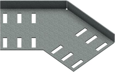 Øglænd System SPBE20 Flat Elbow 45°, 100 mm, R75, Hot-Dip Galvanised