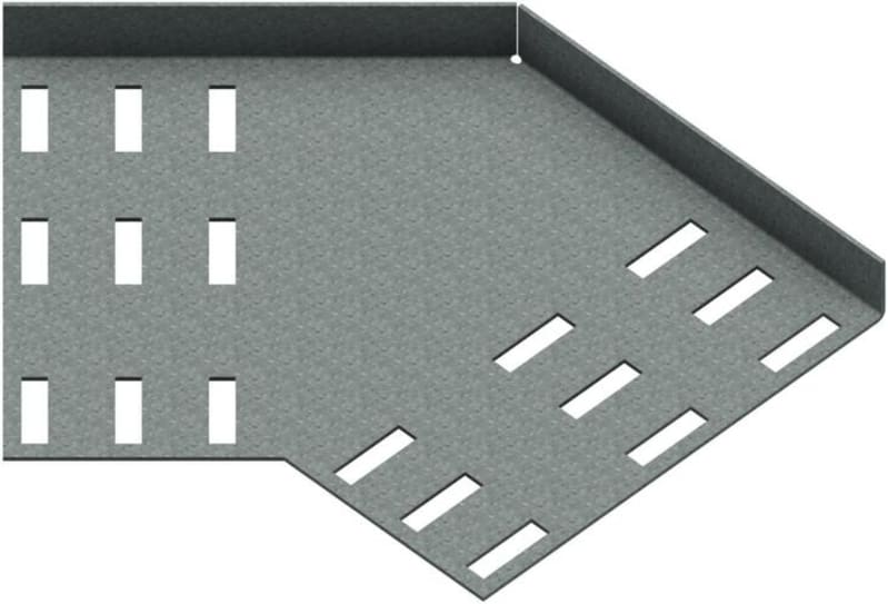Øglænd System SPBE20 Flat Elbow 45°, 150 mm, R75, Hot-Dip Galvanised