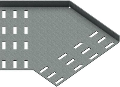 Øglænd System SPBE20 Flat Elbow 45°, 200 mm, R75, Hot-Dip Galvanised