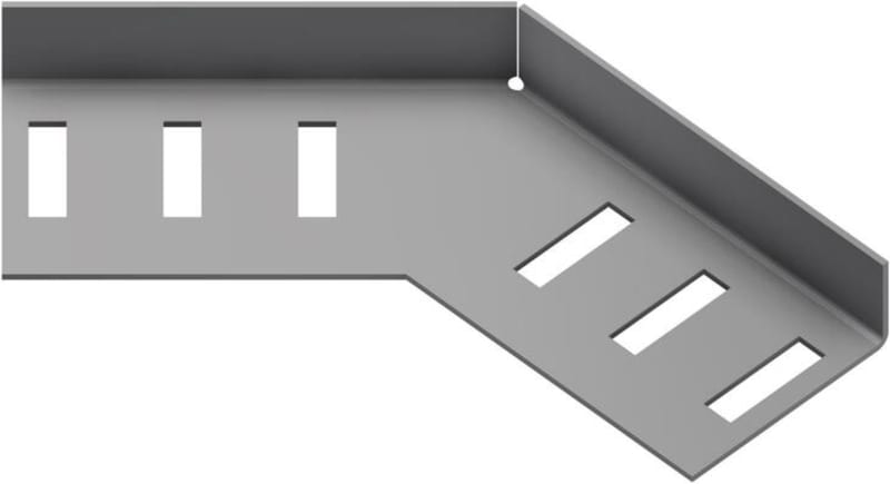 Øglænd System SPBE20 Flat Elbow 45°, 50 mm, R75, Stainless Steel