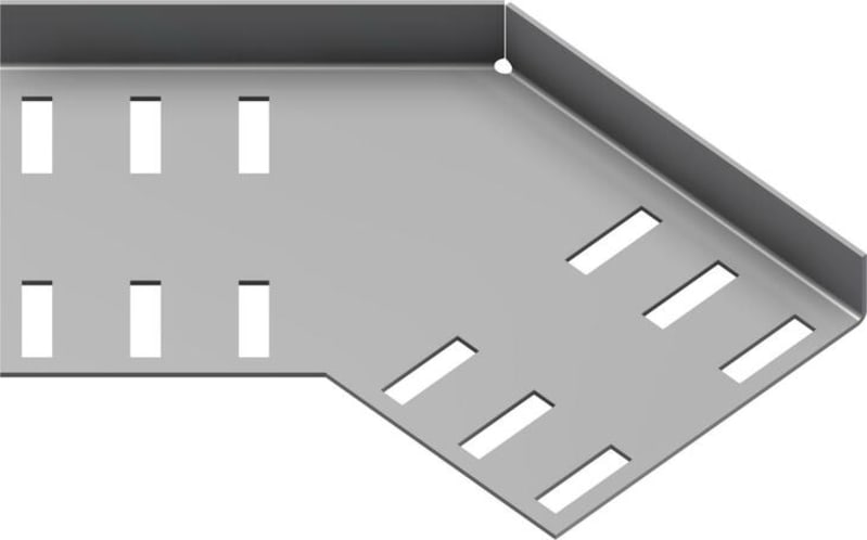 Øglænd System SPBE20 Flat Elbow 45°, 100 mm, R75, Stainless Steel