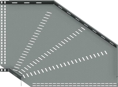Øglænd System SPB-RF40 Flat Elbow 90°, 600 mm, R75, Hot-Dip Galvanised