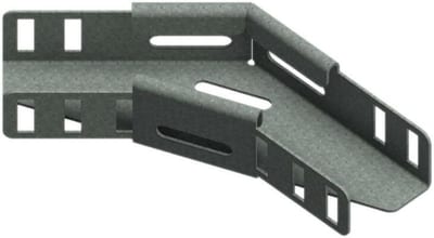 Øglænd System SPB-RF40 Flat Elbow 45°, 50 mm, R75, Hot-Dip Galvanised