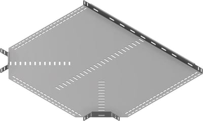 Øglænd System SPB-RF40 Tee, 600/600 mm, R75, Stainless Steel