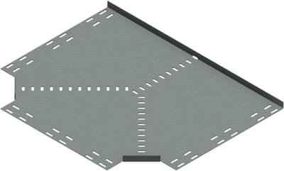 Øglænd System SPBE20 Tee, 400/400 mm, R75, Hot-Dip Galvanised
