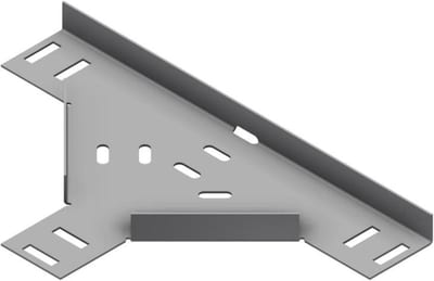 Øglænd System SPBE20 Tee, 50/50 mm, R75, Stainless Steel