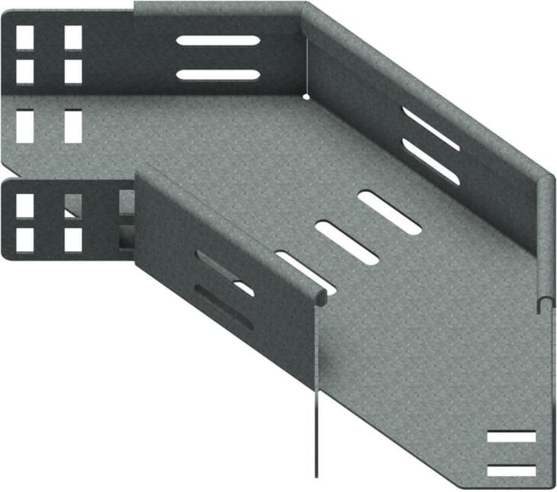 Øglænd System SPB-RF60 Flat Elbow 90°, 100 mm, R75, Hot-Dip Galvanised