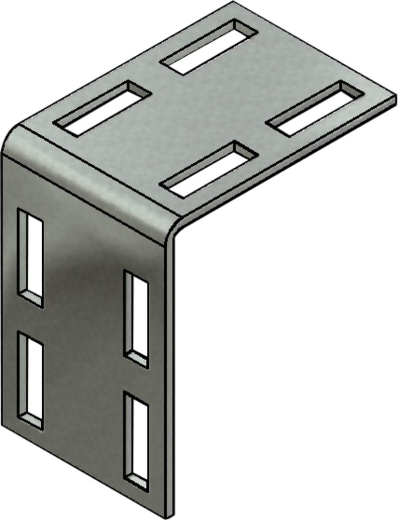 Øglænd System OE100 Splice Angle, Hot-Dip Galvanised