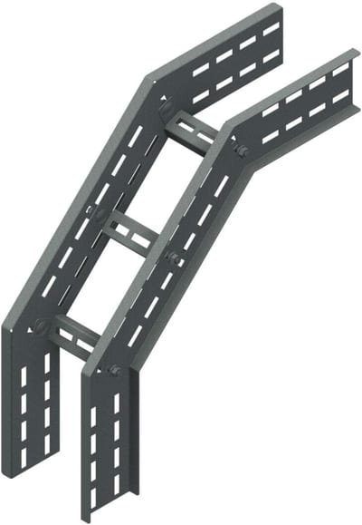 Øglænd System OE100 Combination Riser 90°/45°, 150 mm, R450, Hot-Dip Galvanised
