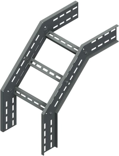 Øglænd System OE100 Combination Riser 90°/45°, 300 mm, R450, Hot-Dip Galvanised