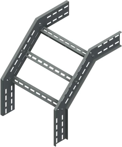 Øglænd System OE100 Combination Riser 90°/45°, 450 mm, R450, Hot-Dip Galvanised