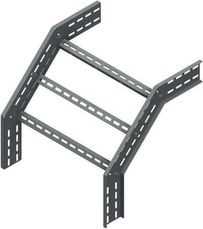 Øglænd System OE100 Combination Riser 90°/45°, 600 mm, R450, Hot-Dip Galvanised