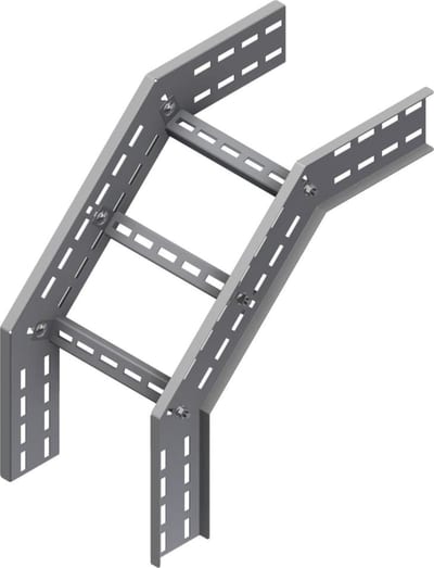 Øglænd System OE100 Combination Riser 90°/45°, 300 mm, R450, Stainless Steel