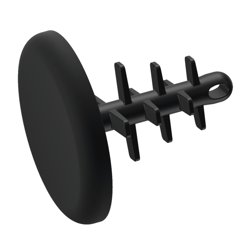 Castor Pipe Cap Plug Black 16-25 mm (320057)