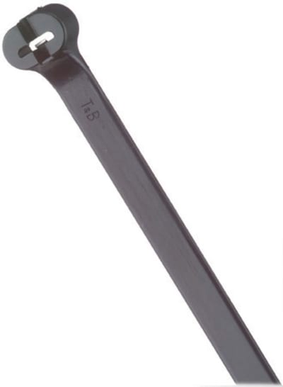 J.F. Knudtzen TY-RAP TY5232MXR Cable Tie with Stainless Steel Lock 203x2.4 mm Black Pack of 100