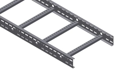 Øglænd System TOE100 Cable Ladder, 600 mm, 6 m, Stainless Steel