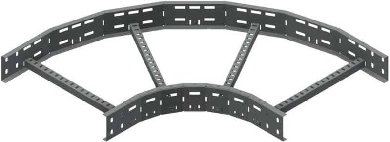 Øglænd System LOE100 Flat Elbow 90°, 500 mm, R300, Hot-Dip Galvanised