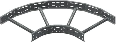 Øglænd System LOE100 Flat Elbow 90°, 500 mm, R300, Hot-Dip Galvanised