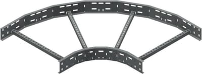 Øglænd System LOE100 Flat Elbow 90°, 600 mm, R300, Hot-Dip Galvanised