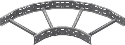 Øglænd System LOE100 Flat Elbow 90°, 500 mm, R300, Stainless Steel