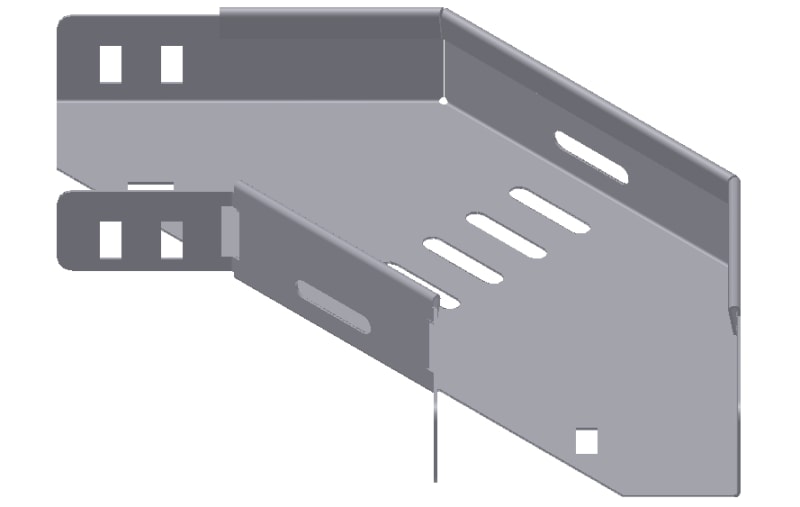Øglænd System SPB-LB40 Flat Elbow 90°, 75 mm, R75