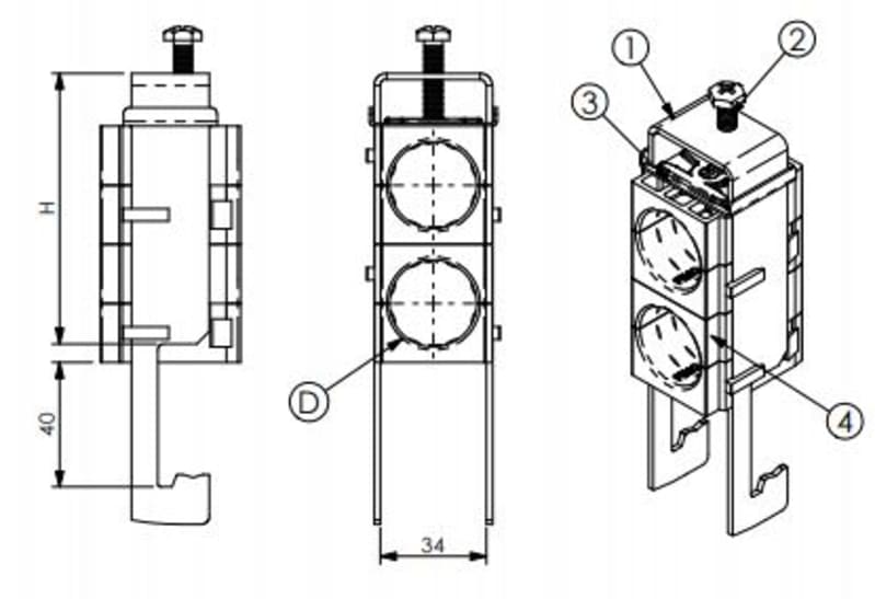 sRF A4/2X1/2" (61 1551 0212)